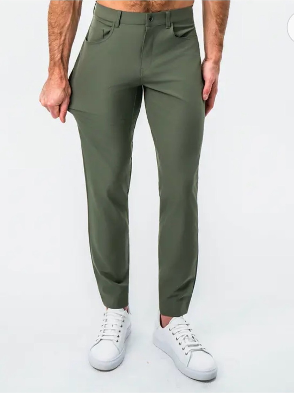 State & Liberty Athletic Fit Stretch Tech Chino Men’s Olive Green size 34